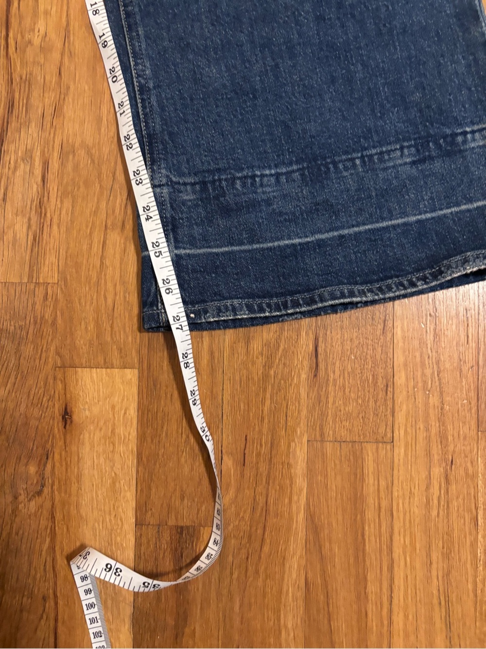 PAIGE Medium Blue Wide Leg Jeans - Picture 6 of 12
